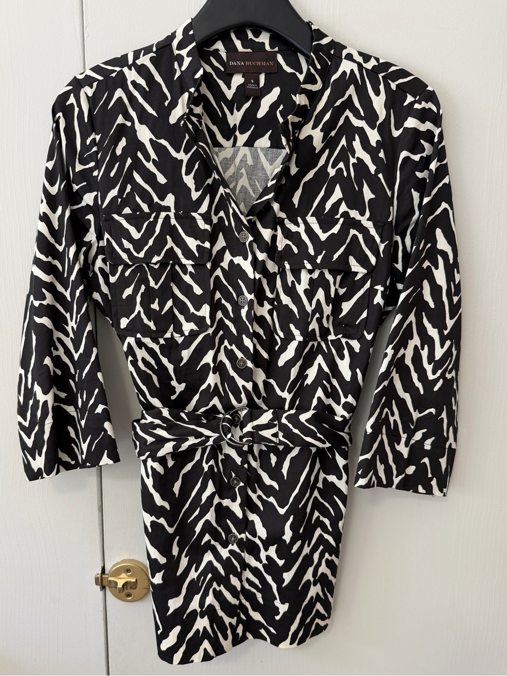 B&W Tiger Print Blouse